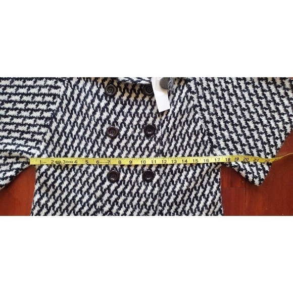 Womens Alexandra Bartlett black/white houndstooth wrap sweater classic - Picture 11 of 12